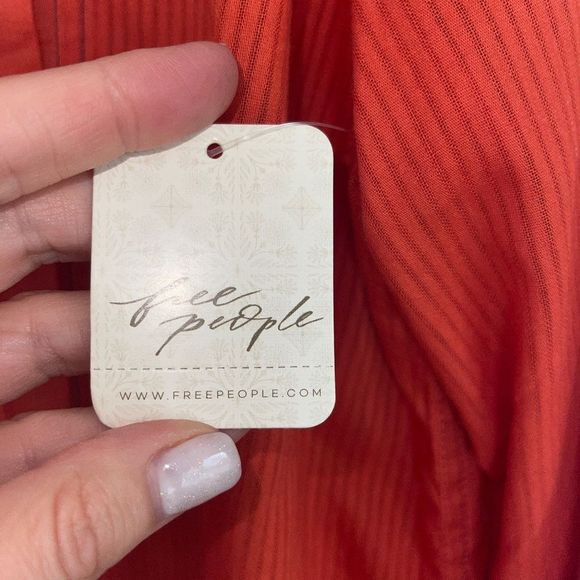 We The Free Tuxedo Shirt Tiger Red NWT - Picture 6 of 12